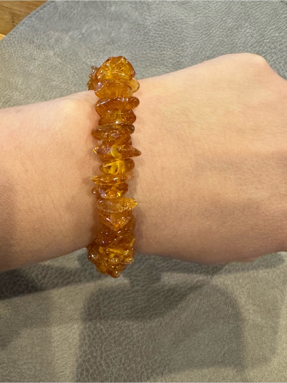 Amber Baltic Chip Stretch Bracelet - Women Jewelry